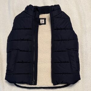 GAP Navy Kids Fleece Lined Vest